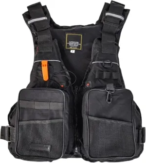 Life Jacket for Adults, 220lbs Capacity with Adjustable Belt, Zipper, Safety Whistle for Fishing, Kayaking, Boating Safety Vest