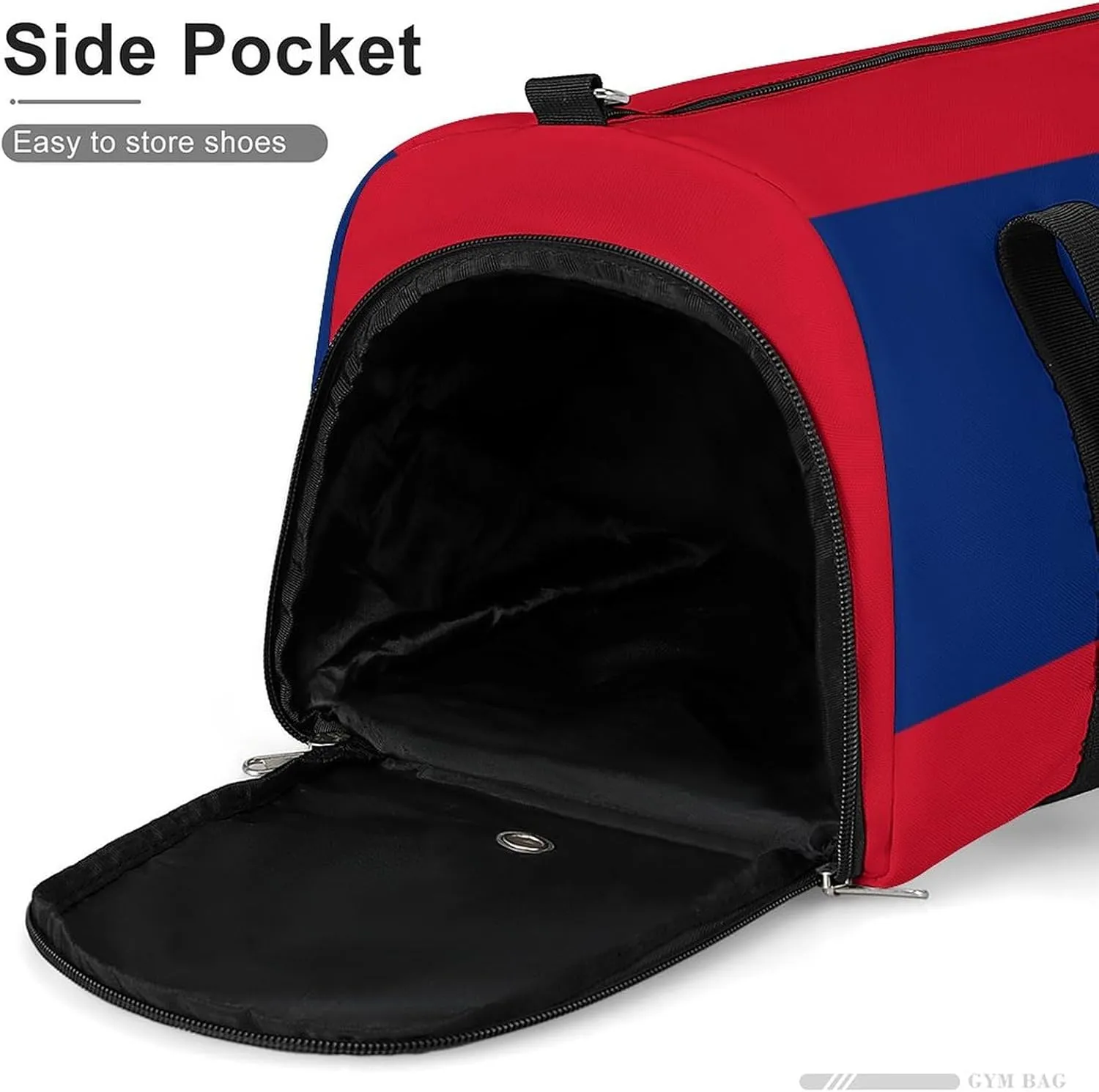 Lightweight Laos Flag Duffel Bag for Boys Girls with Wet Pocket Gym Tote