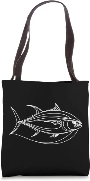Line Art Fish Aquarist & Ichthyologist Southern Bluefin Tun Tote Bag