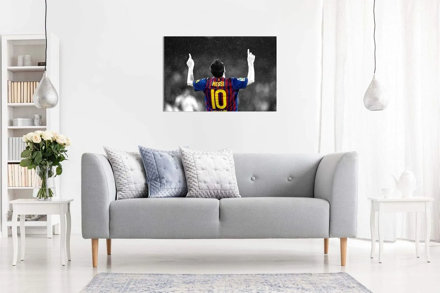 Lionel Messi Barcelona Fc Canvas Wall Art Picture Print (30x20in)
