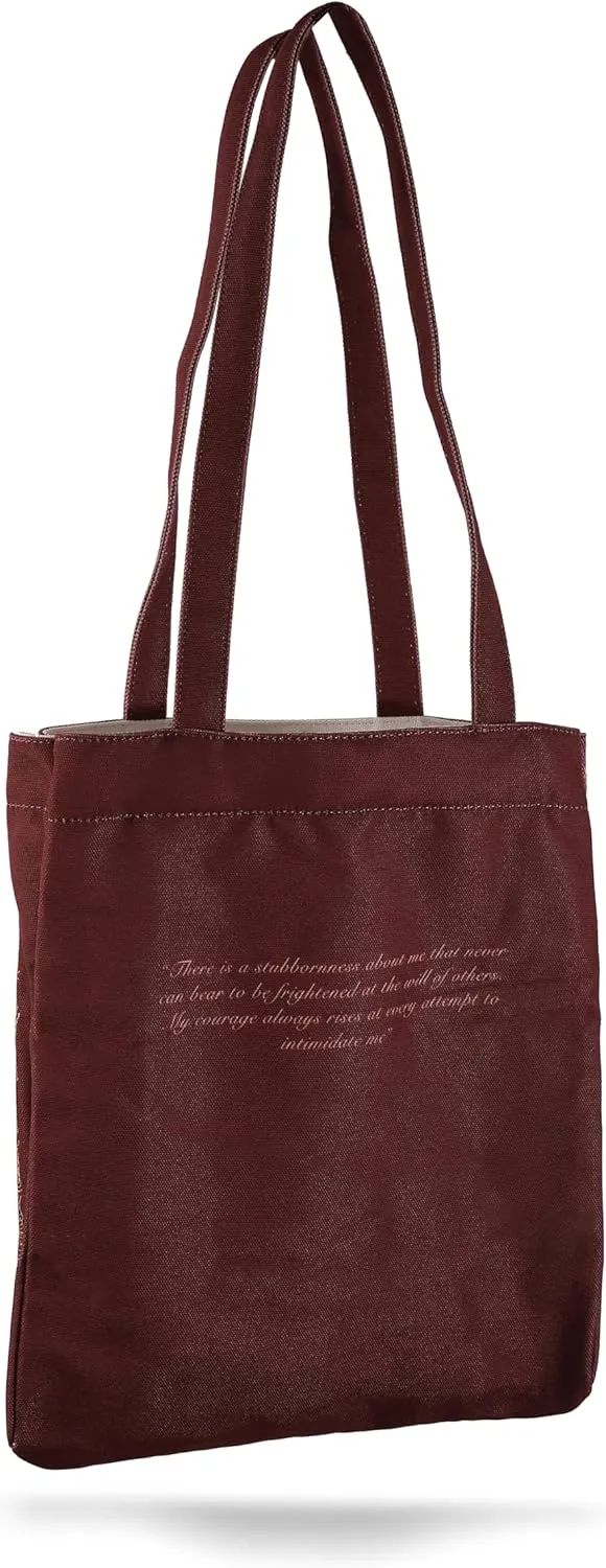Literary Themed Tote Bag-Alice in Wonderland |Turquoise |Large Capacity