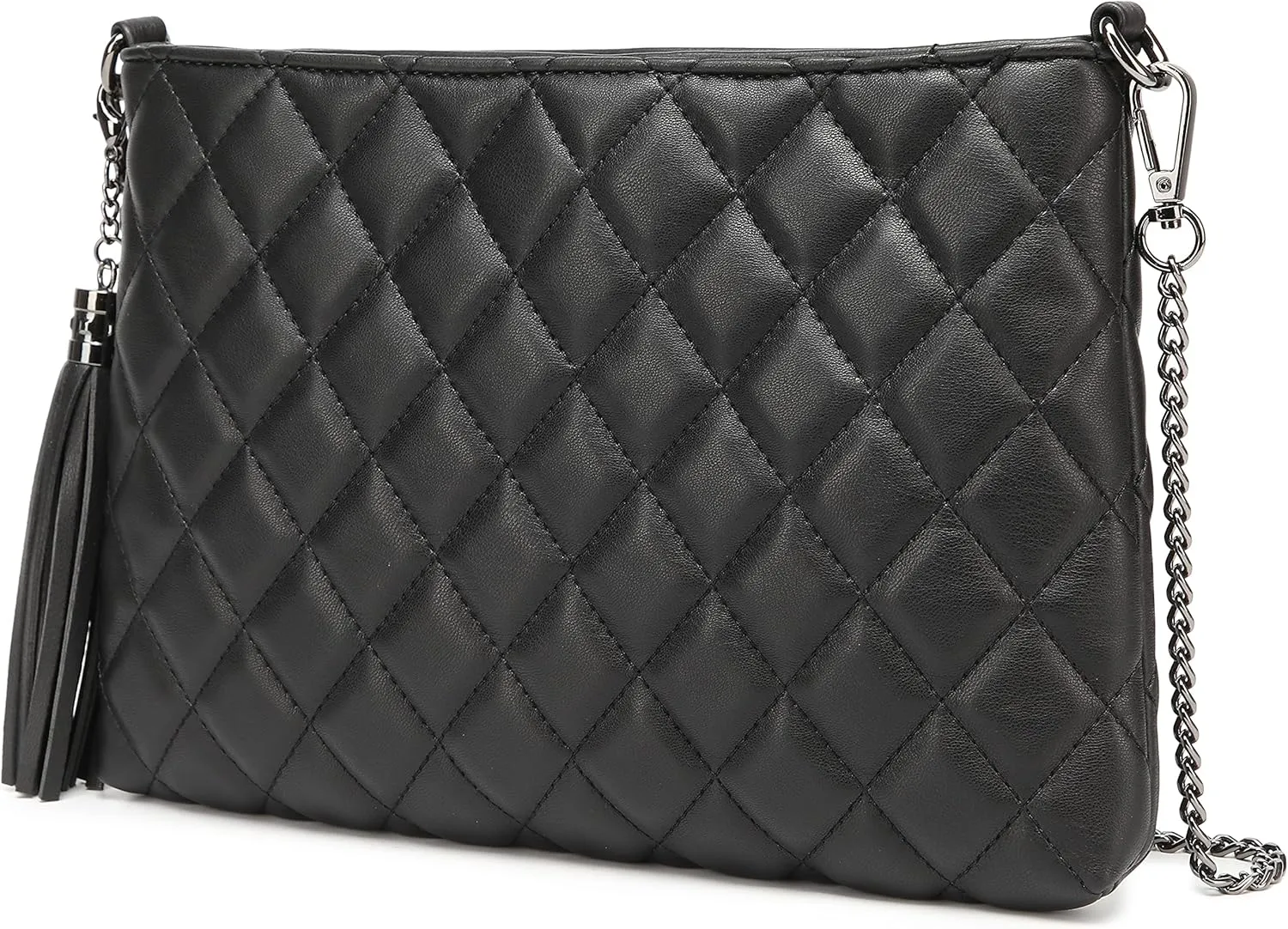 lola mae Women's Wristlet Handbags Simple Quilted Small Clutch Crossbody Bag