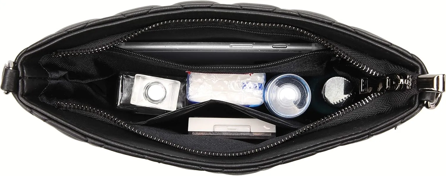 lola mae Women's Wristlet Handbags Simple Quilted Small Clutch Crossbody Bag