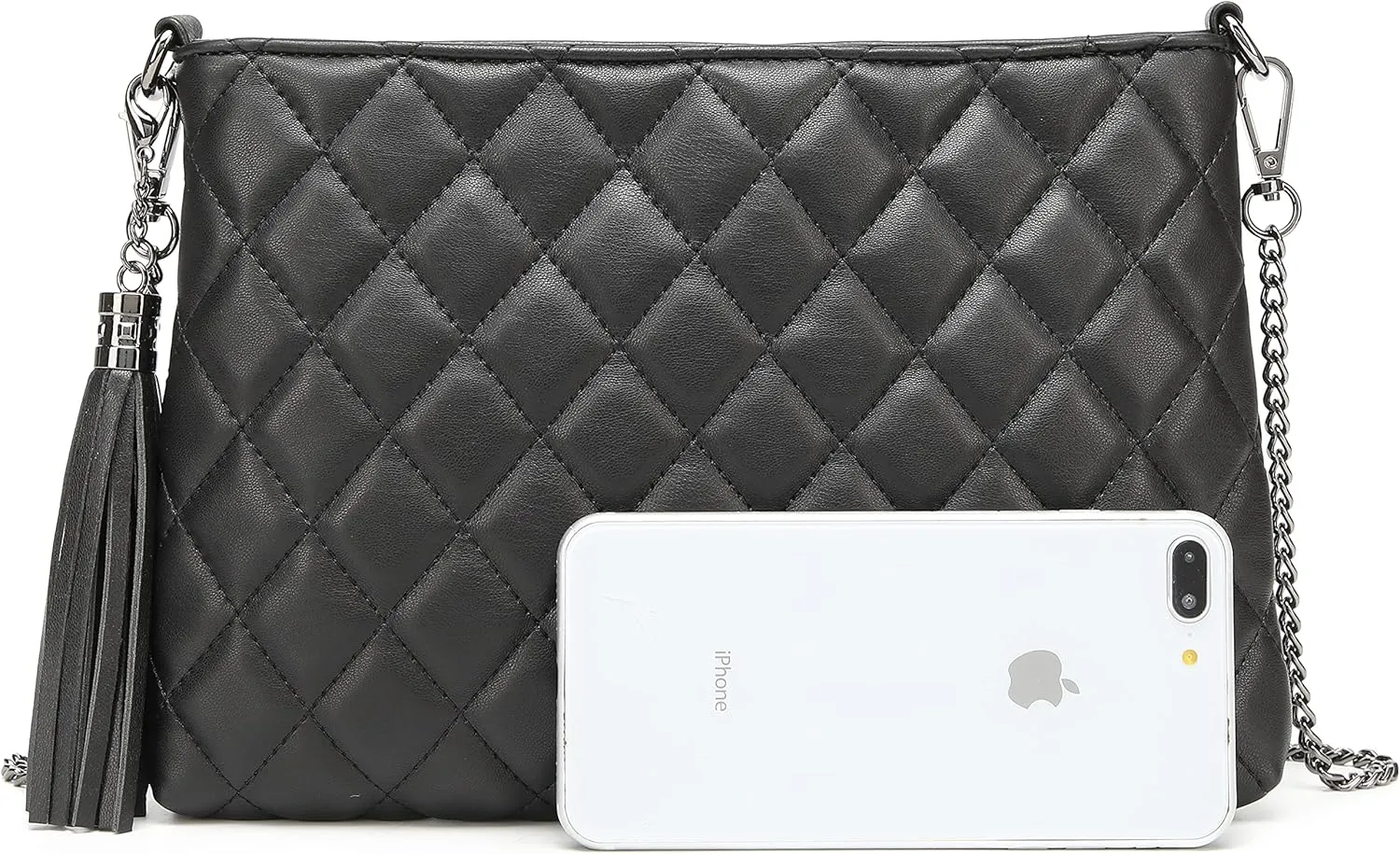 lola mae Women's Wristlet Handbags Simple Quilted Small Clutch Crossbody Bag