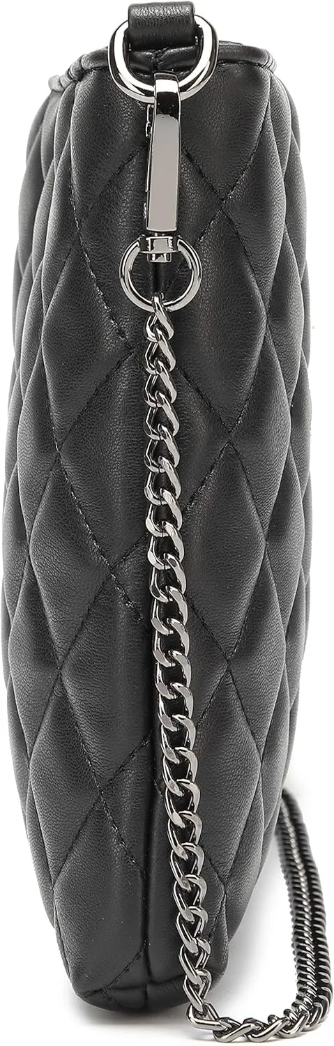 lola mae Women's Wristlet Handbags Simple Quilted Small Clutch Crossbody Bag