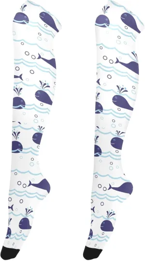 Long High Knee Stock Casual Athletic Stockings Soft Breathable Socks for Women Running Cycling Hiking