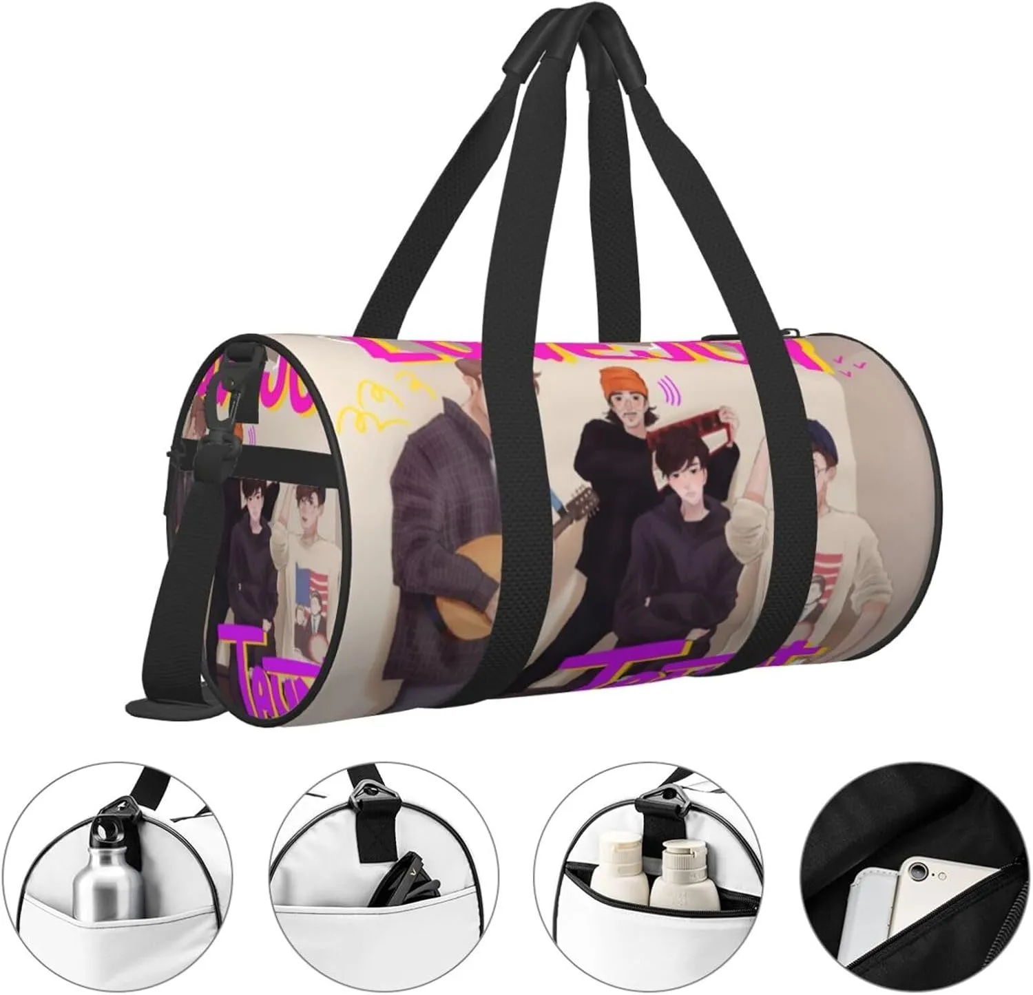Lovejoy are you alright Duffel Bag Large Capacity Portable Round Travel bag,Travel Sports Bag for Men and Women One Size