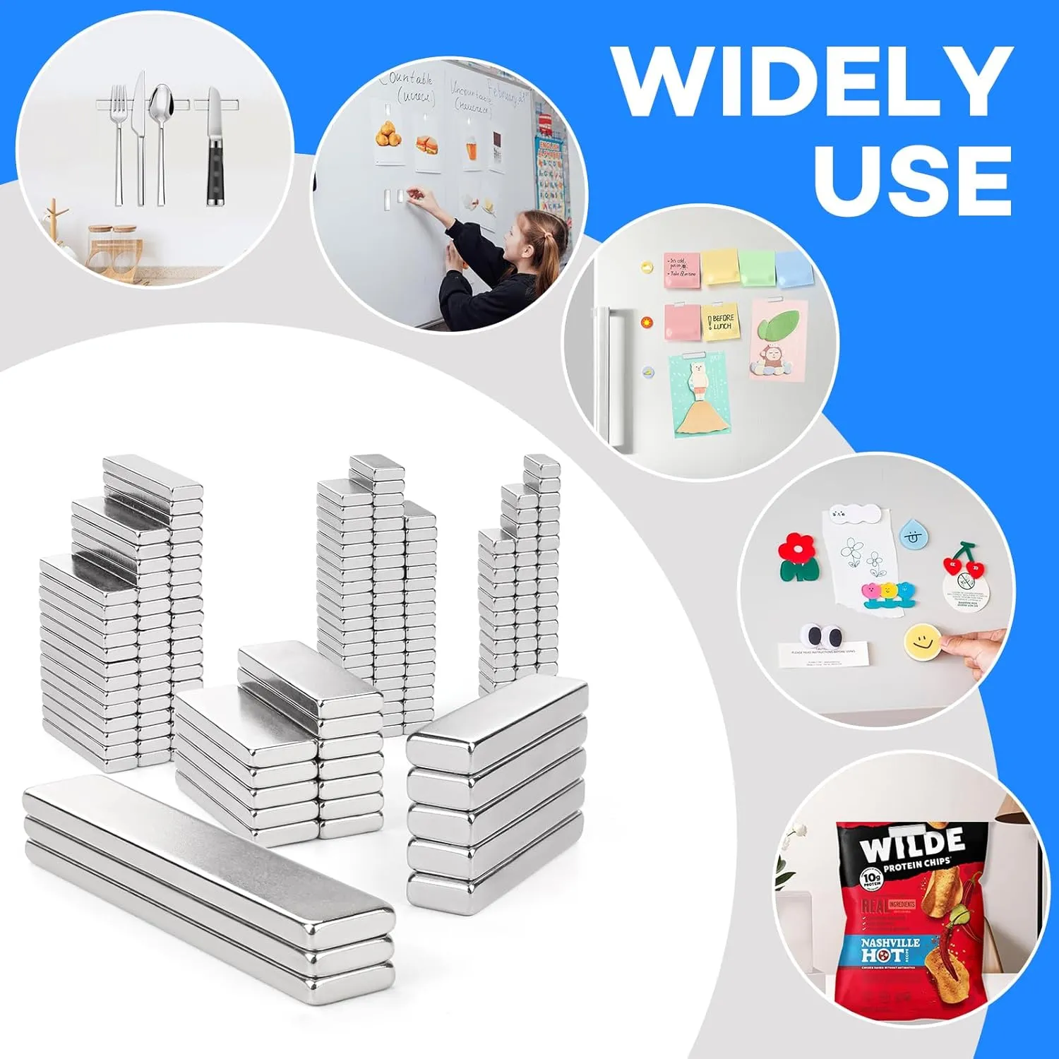 LOVIMAG 198Pcs Super Strong Small Magnets, Rare Earth Neodymium Magnets for Crafts, Refrigerator, Whiteboard, Classroom, Office, Kitchen