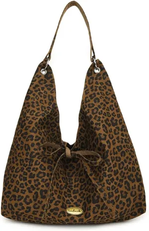 Lushandy Leopard Print Bag, Leopard Tote Bag for Women Cheetah Purse Brown Leopard Shoulder Bag Trendy Leopard Purse Handbag