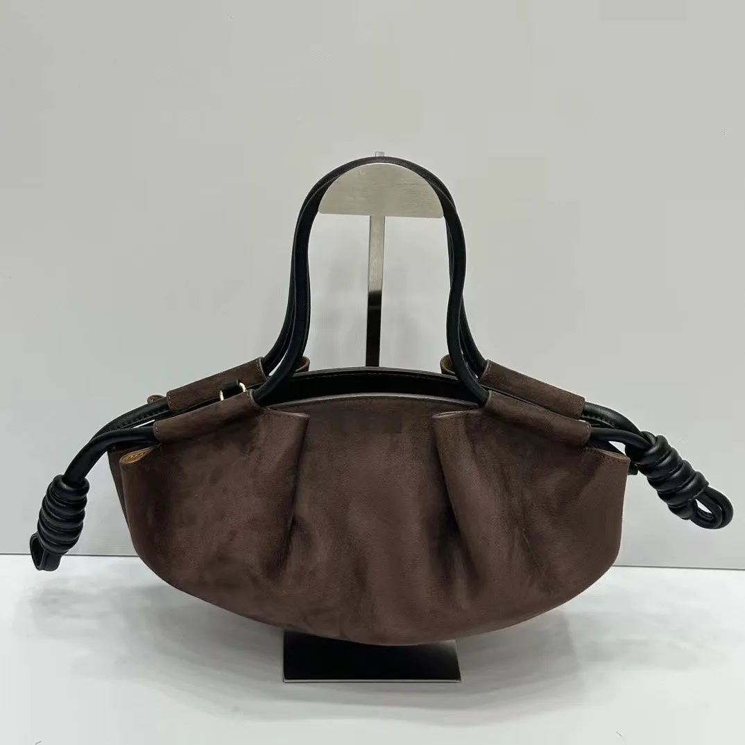 Luxe Knotted Handle Suede bag
