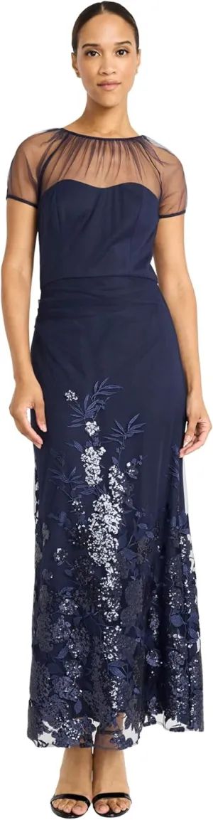 Maggy London Elegant Long Illusion Sweetheart Neckline | Formal Dresses for Women