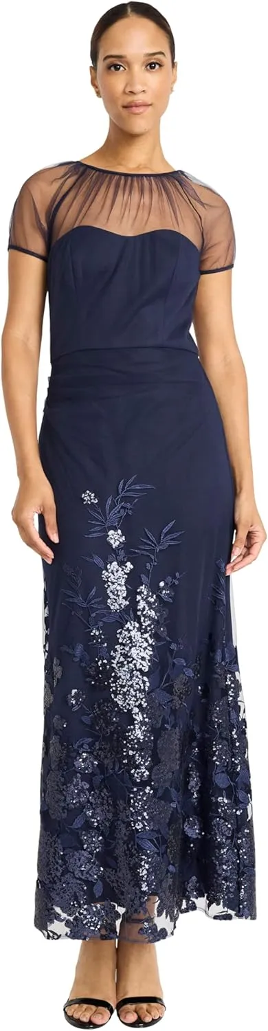 Maggy London Elegant Long Illusion Sweetheart Neckline | Formal Dresses for Women