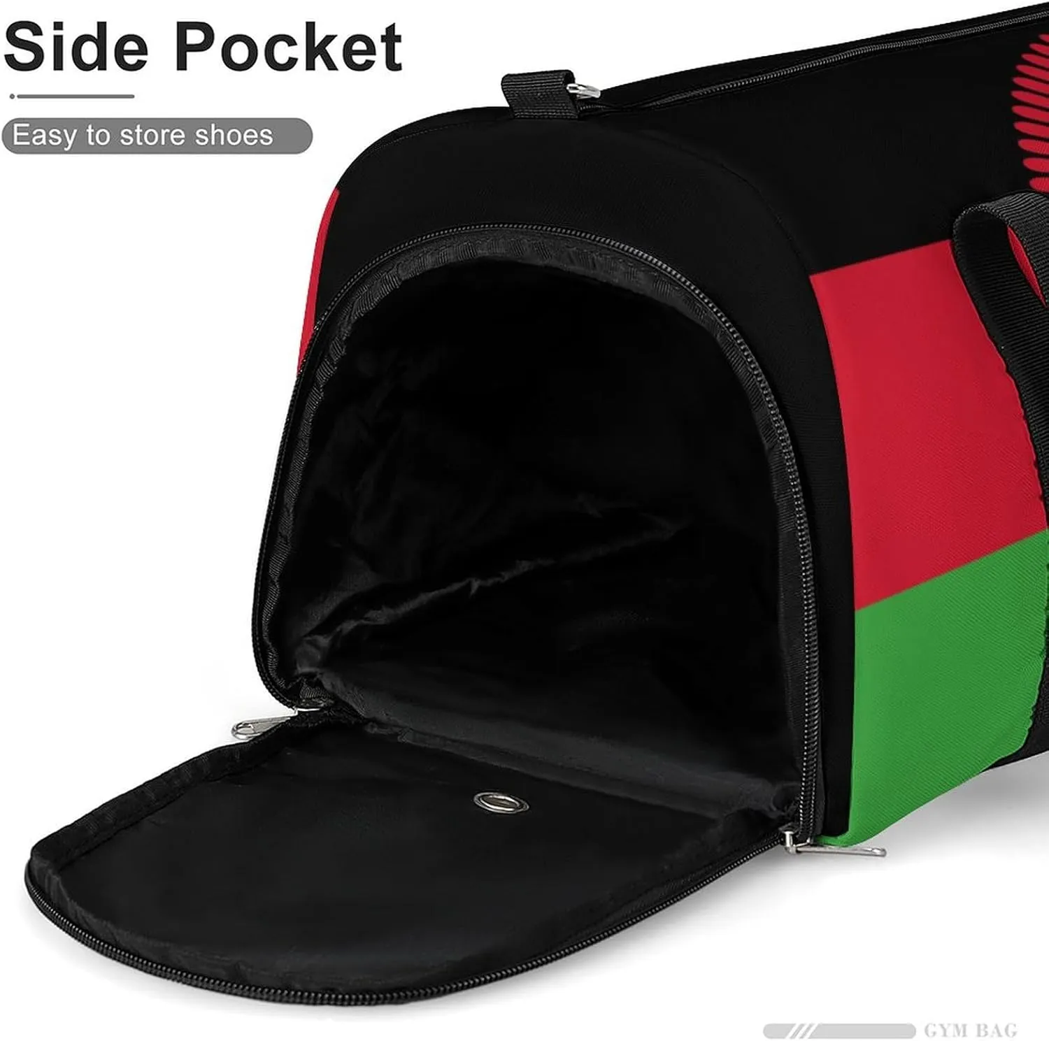 Malawi Flag Duffel Bag for Boys Girls with Shoe Compartment for Travel Gym