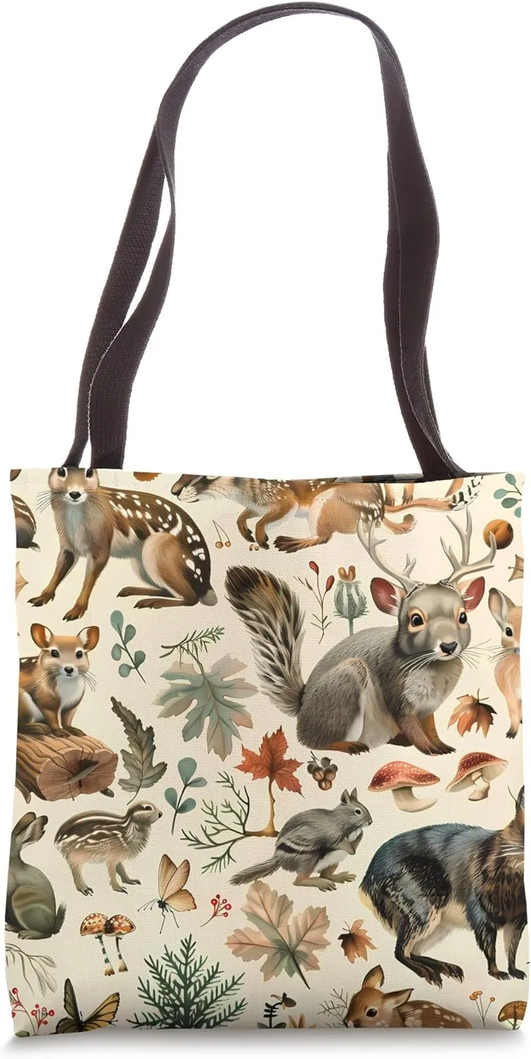 Mammal Vintage Pattern Design Tote Bag