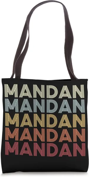 Mandan North Dakota Mandan ND Retro Vintage Text Tote Bag