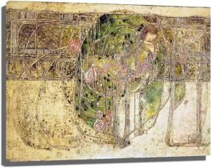 Margaret Macdonald Mackintosh Sleeping Princess Print Poster Vintage Posters Canvas Wall Art Artwork Picture for Office Home Wall Decor Cuadros (1-Unframed,24inx32in)