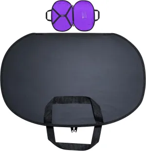 Masonic Chain Collar Case Black Imitation Leather – Purple lining, Freemason Carrying Bag