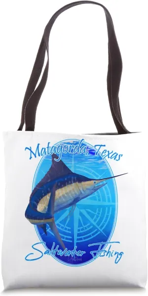Matagorda, Texas Sailfish Billfish Saltwater Fishing Tote Bag