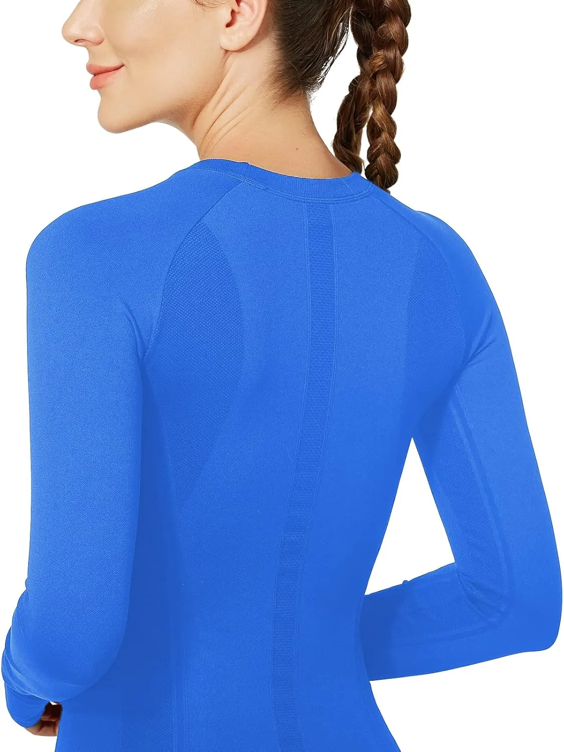 MathCat Workout Shirts for Women Long Sleeve, Workout Tops for Women, Quick Dry Gym Athletic Tops，Seamless Yoga Shirts