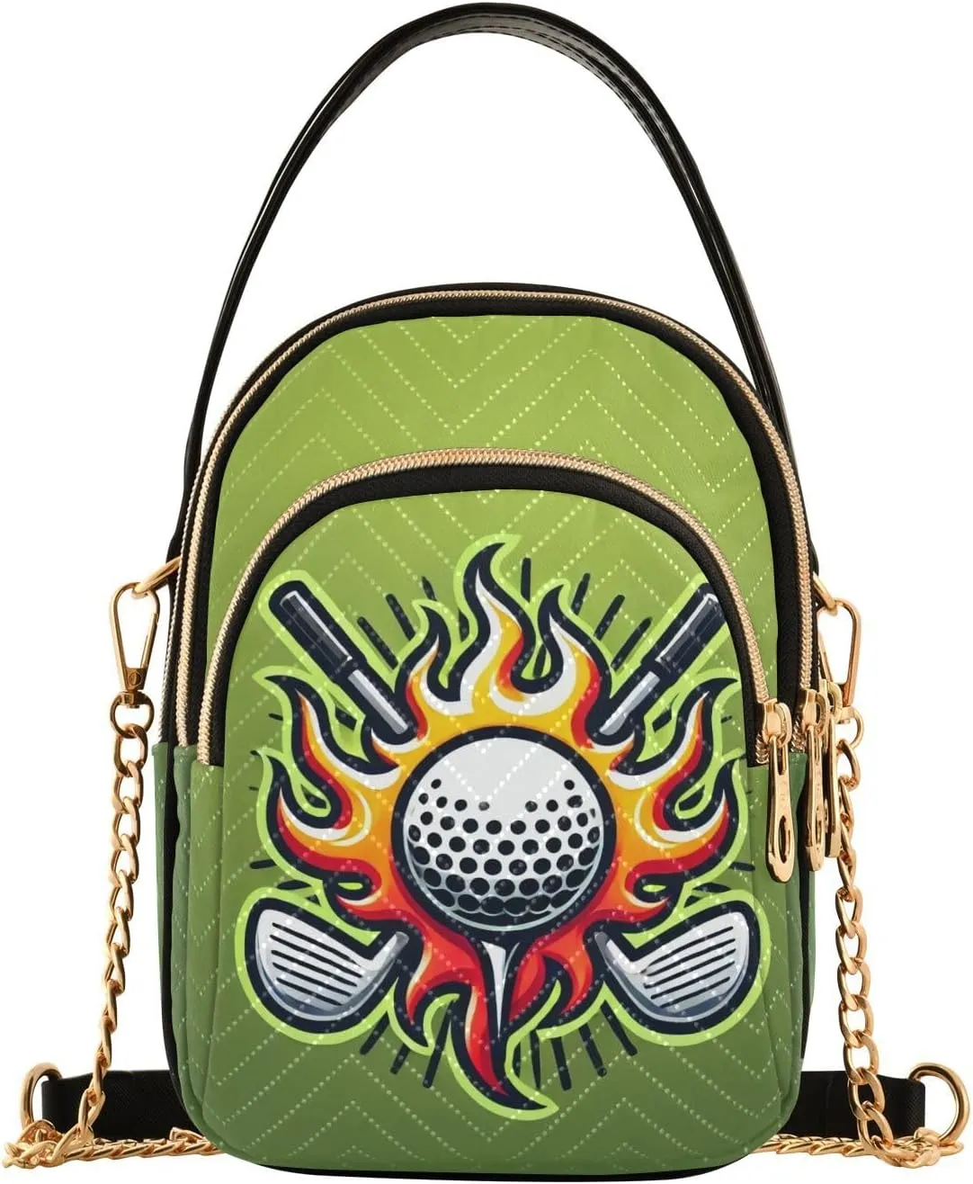 MCHIVER Golf Crossbody Bag for Women Cell Phone Purse Wallet with Removable Chain Shoulder Handbag