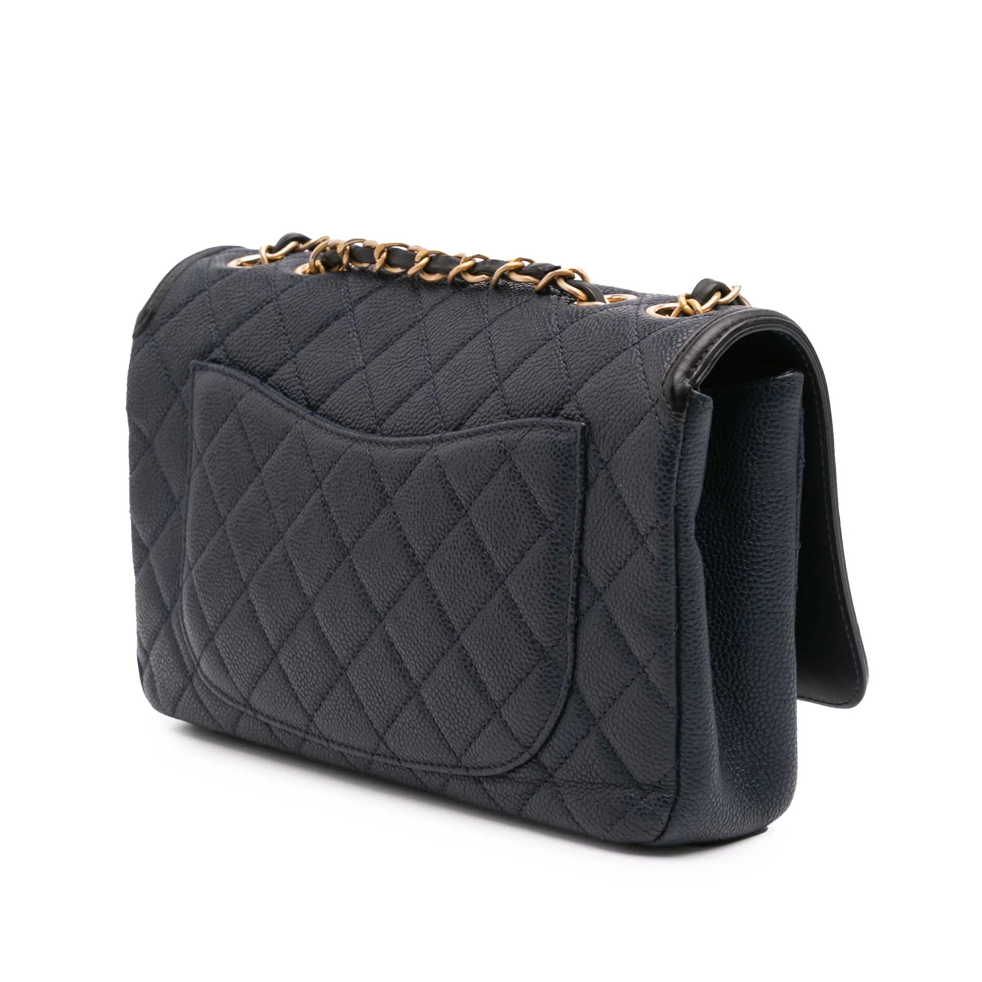 Medium Bicolor Caviar CC Filigree Flap