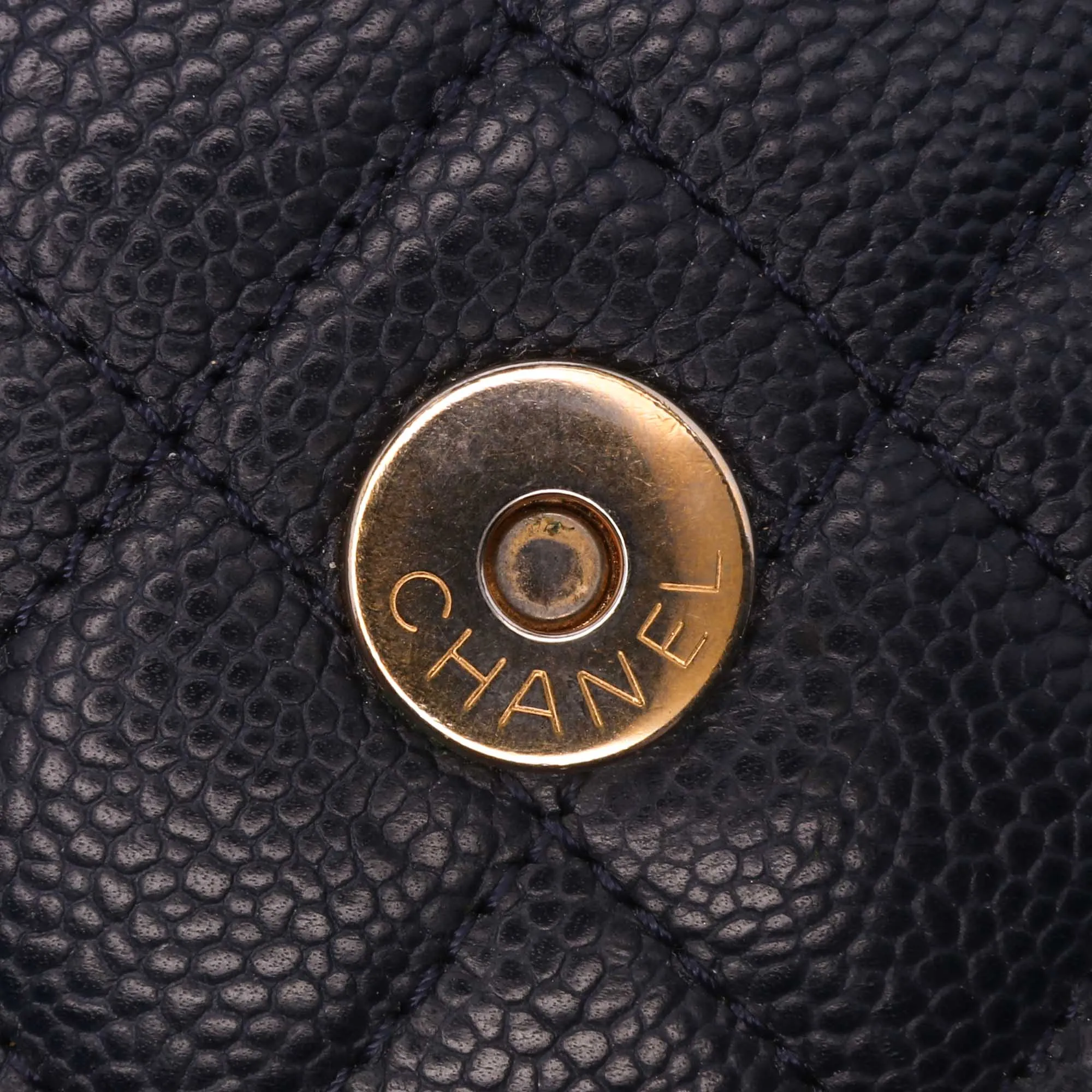 Medium Bicolor Caviar CC Filigree Flap