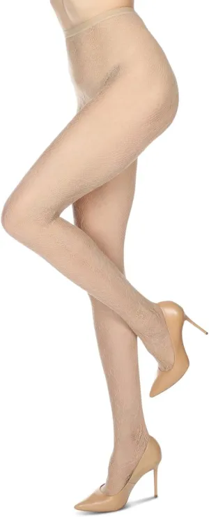 MeMoi Feminine Floral Netted Breathable Tights