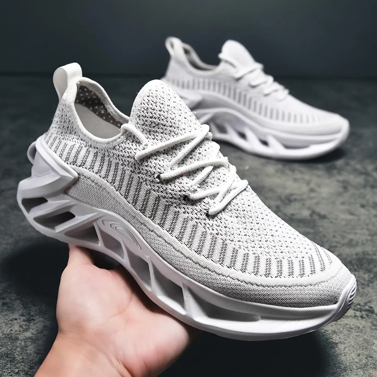 Men's and Women's Breathable mesh Running Shoes, Lightweight mesh Sports Shoes, Anti Slip Fitness and Leisure Walking Shoes
