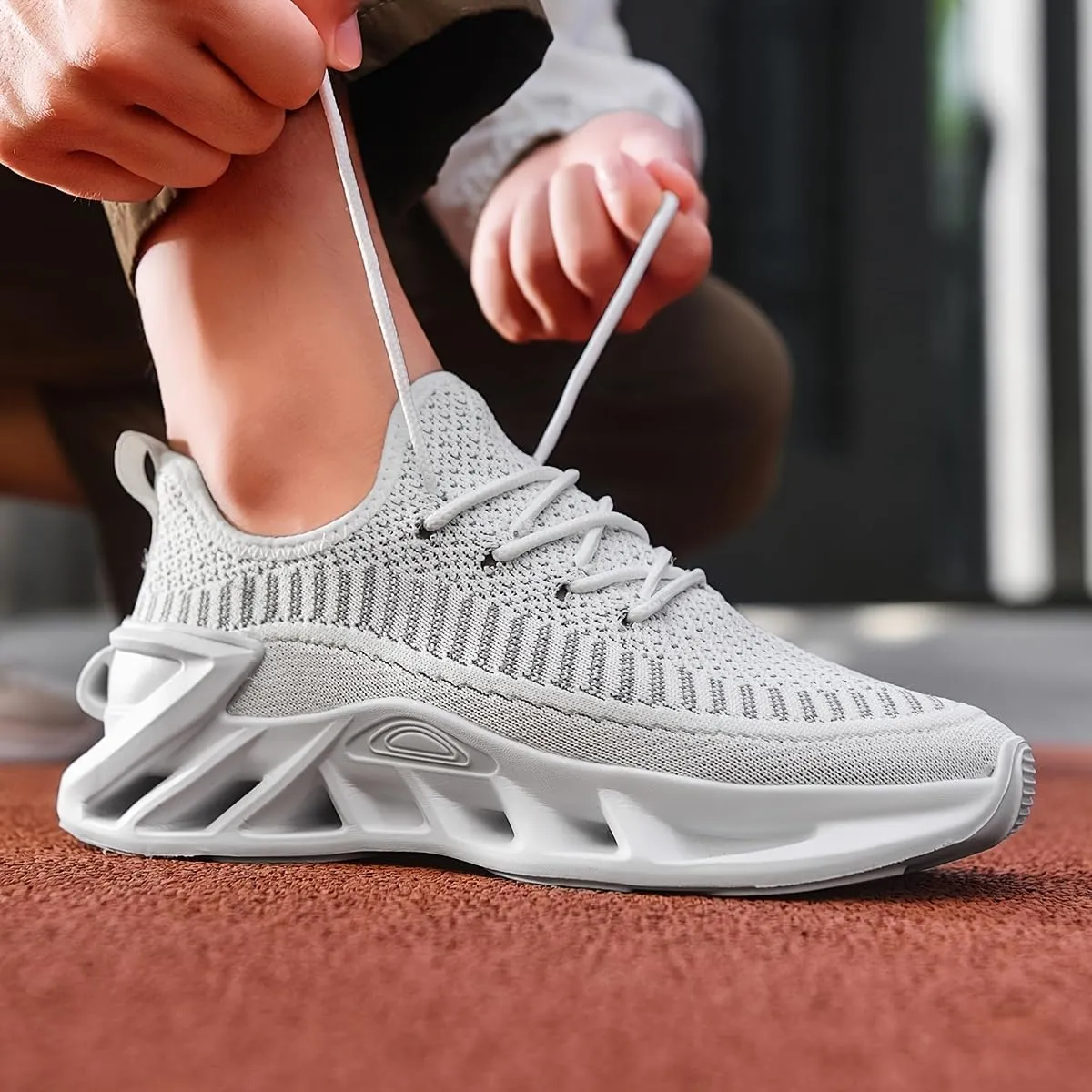 Men's and Women's Breathable mesh Running Shoes, Lightweight mesh Sports Shoes, Anti Slip Fitness and Leisure Walking Shoes