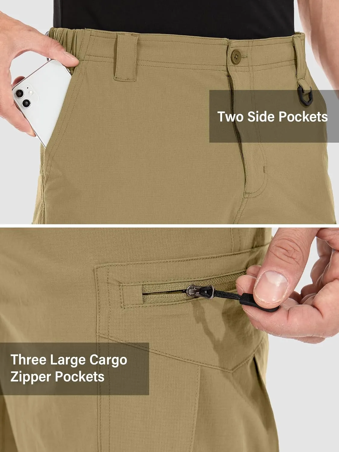 Mens Cargo Shorts, Lightweight Hiking Shorts for Men, Multi-Pocket Quick Dry Fishing ShortsFor Golf,Camping, Travel