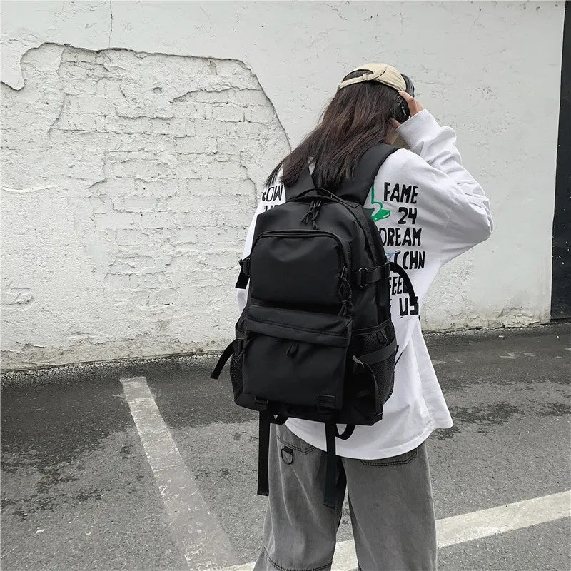 Men's Dark Large Capacity Trendy Female Backpacks