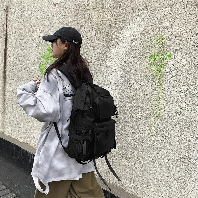 Men's Dark Large Capacity Trendy Female Backpacks