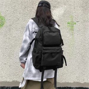 Men's Dark Large Capacity Trendy Female Backpacks