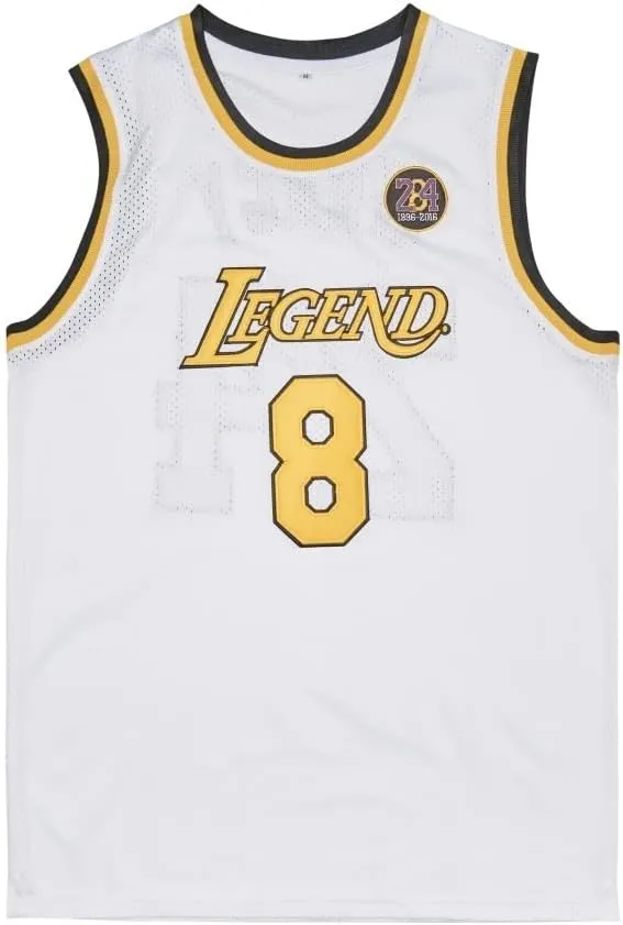 Men's Legend 8 24 Basketball Jersey,90S Hip Hop Sports Shirts for Men