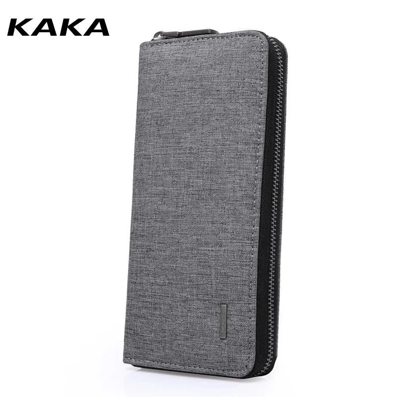 Men's Long Type Oxford Cloth Hand-held Green Simple Fashion Men's Wallets