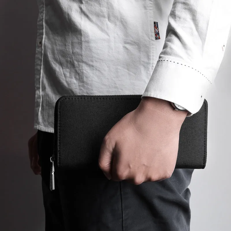 Men's Long Type Oxford Cloth Hand-held Green Simple Fashion Men's Wallets