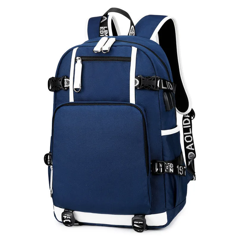 Men's Thermal Transfer Printing Large Capacity Computer Backpacks