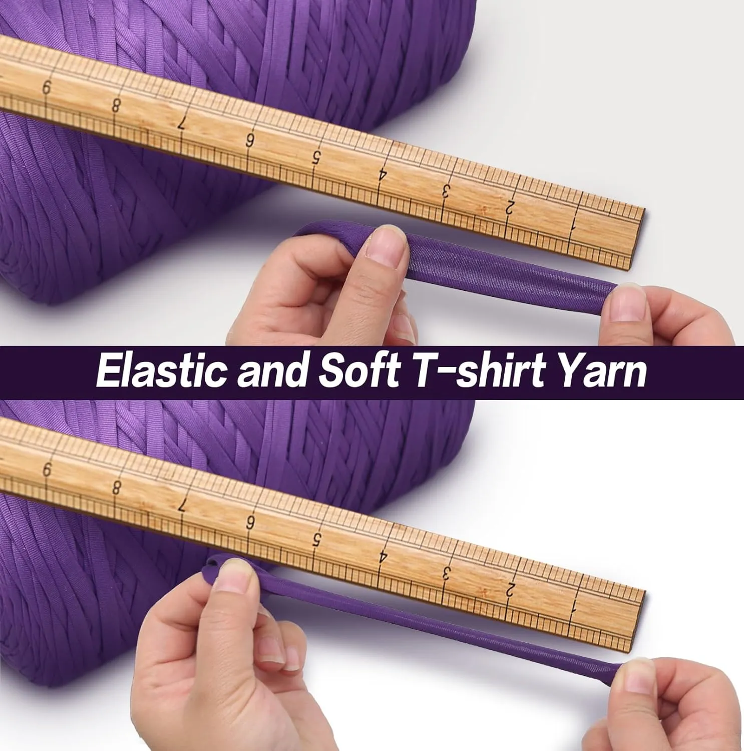 MESTOON T-Shirt Yarn Bulk for Crocheting (1000g/295YDS),Soft Elastic Tshirt Cloth for Beginner Crafts and DIY Knitting Crocheting/Bag/Basket/Coaster, Polyester Fabric Chunky Thick Yarn (1, Army Green)