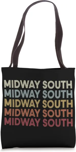 Midway-South Texas Midway-South TX Retro Vintage Text Tote Bag