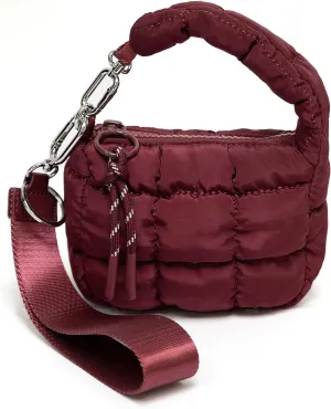 Mini Quilted Wristlet Bag for Women, Puffer Handbags,Evening Bags,Charm Lipstick Bag,Cute bag Charm for Gift