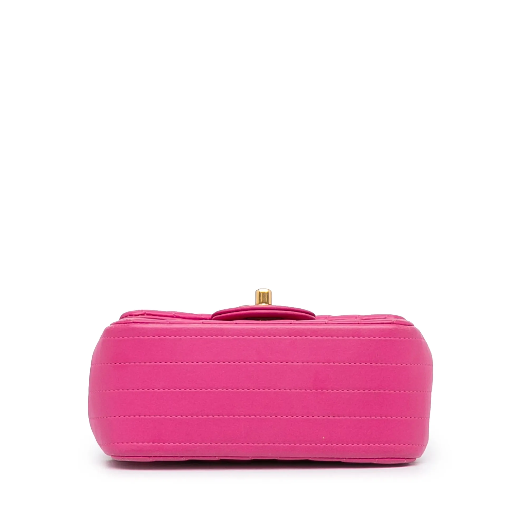 Mini Square Classic Chevron Lambskin Single Flap