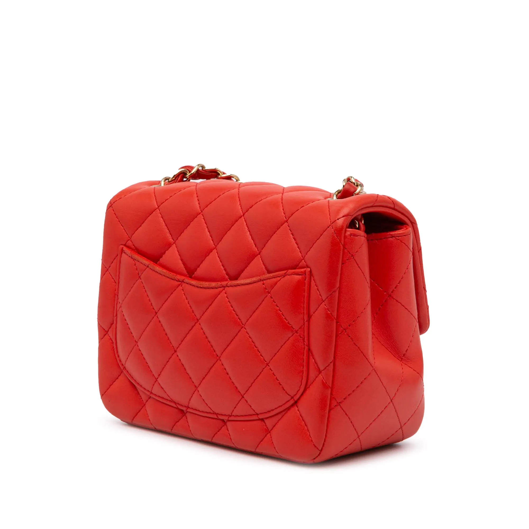 Mini Square Classic Lambskin Single Flap