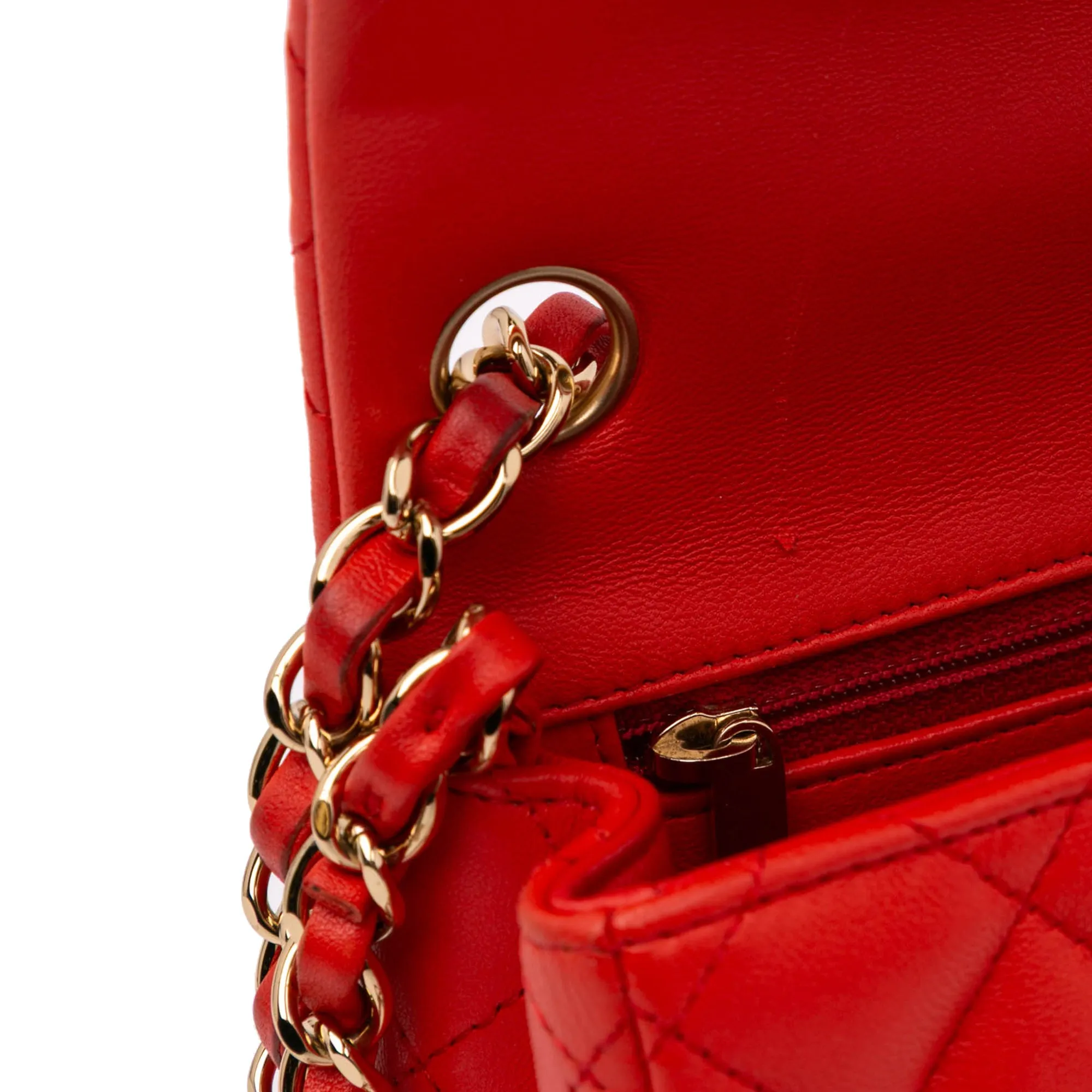 Mini Square Classic Lambskin Single Flap