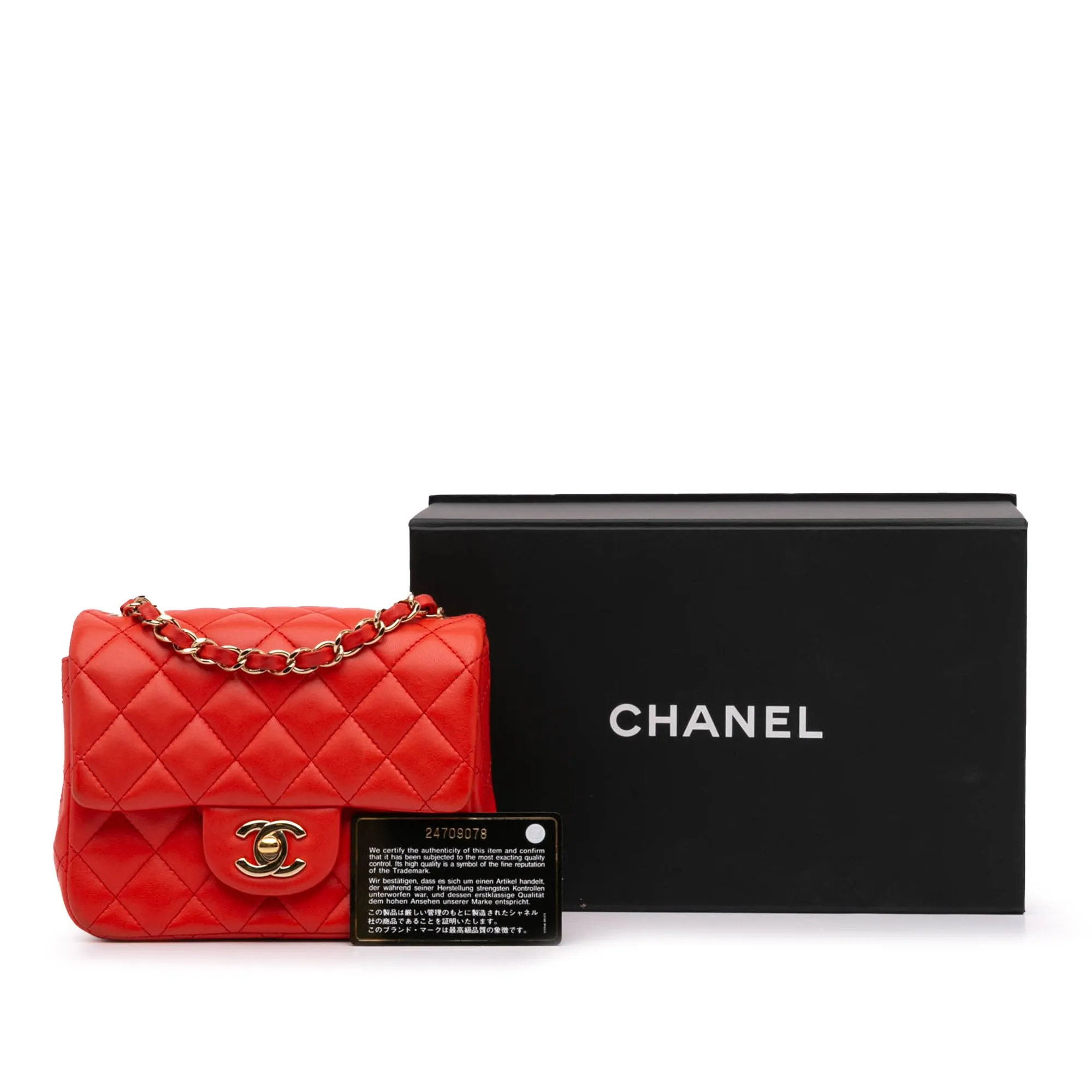 Mini Square Classic Lambskin Single Flap