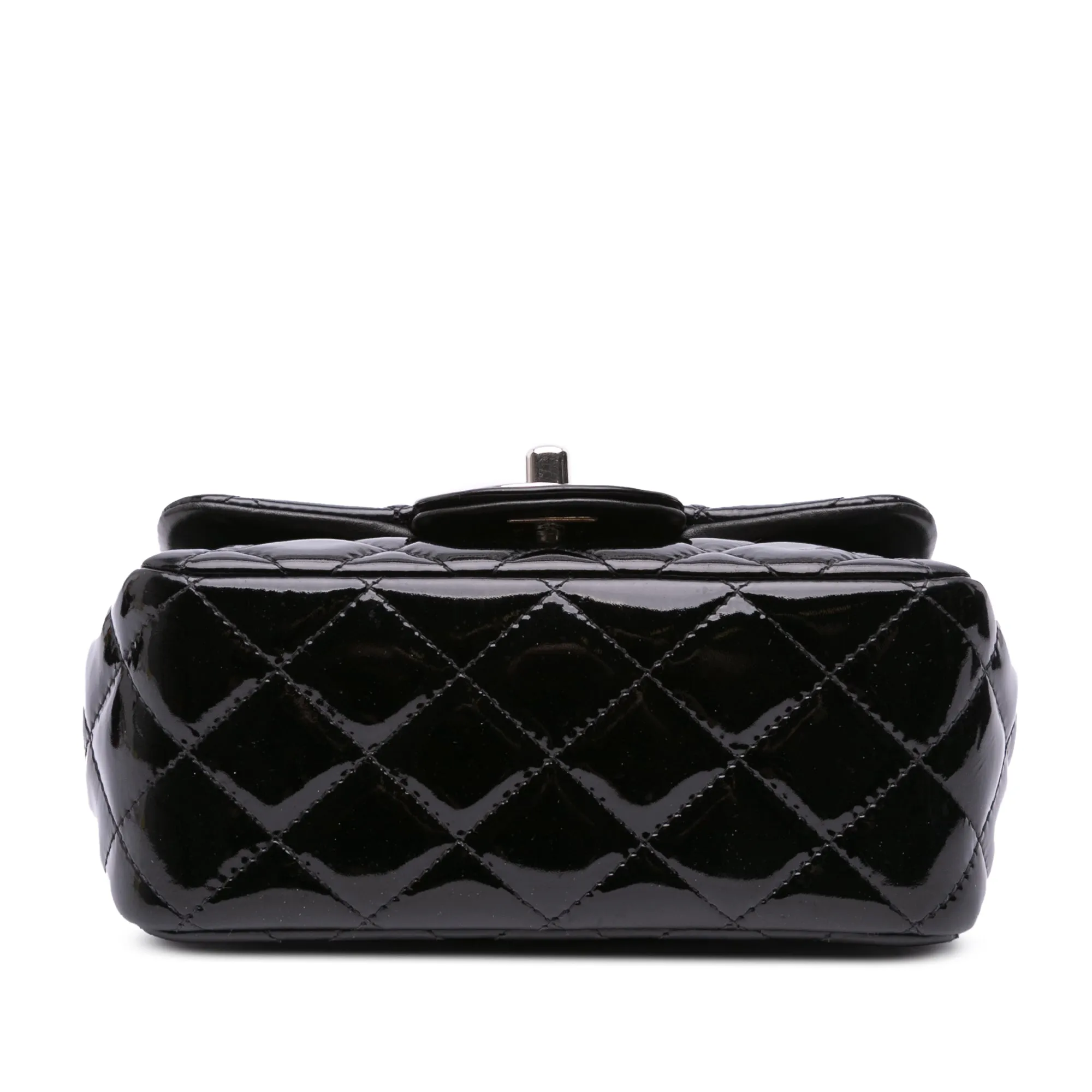 Mini Square Classic Patent Single Flap