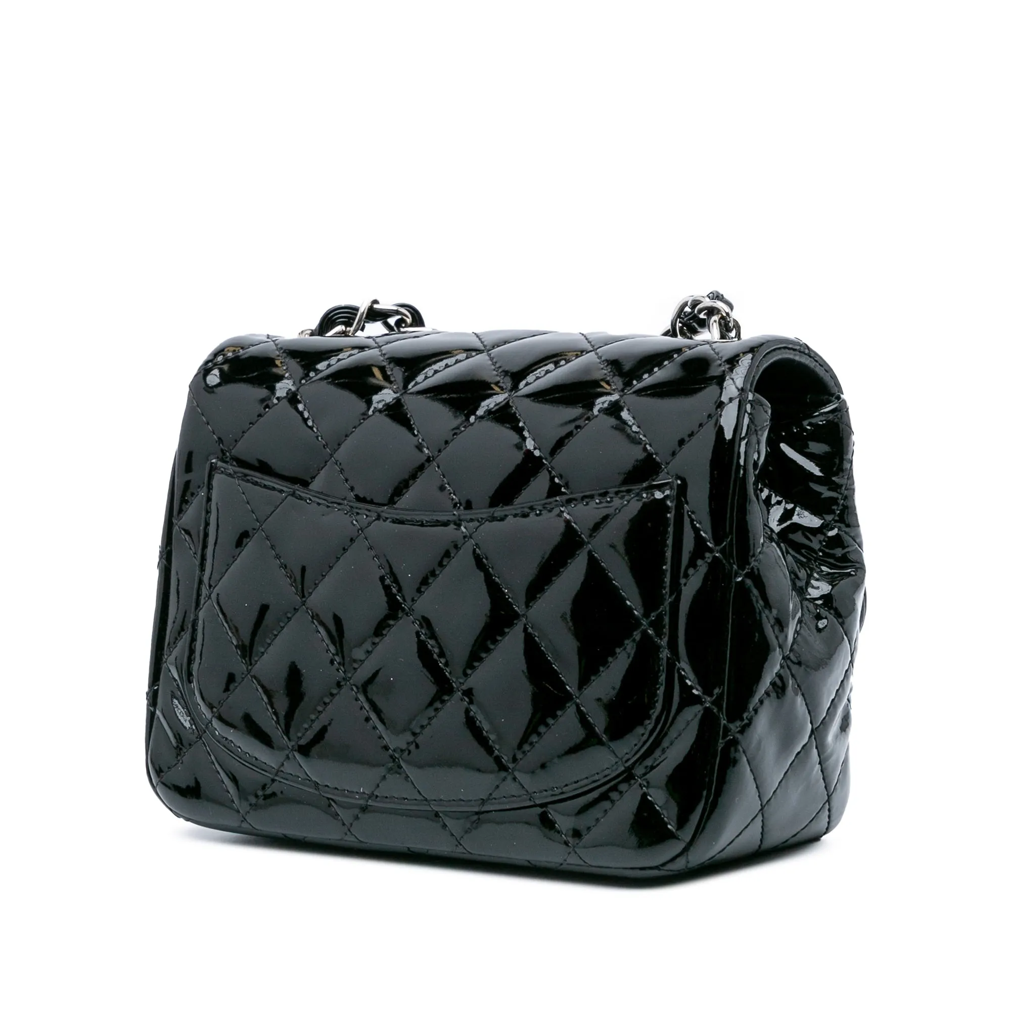 Mini Square Classic Patent Single Flap