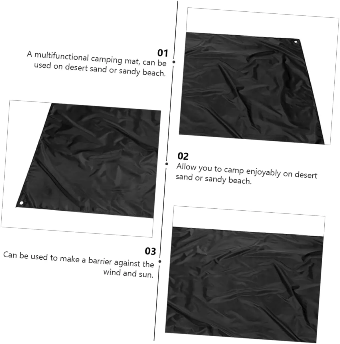 Mipcase 2 Pcs Backpacking Mat Multi-Purpose Camping Pad Sheet Lightweight Waterproof Comfortable for Warm Weather