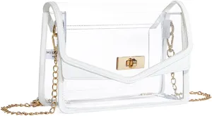 Missnine Clear Bag for Stadium Events Clear Crossbody Purse Stadium Approved Women Transparent Shoulder Bag for Concerts