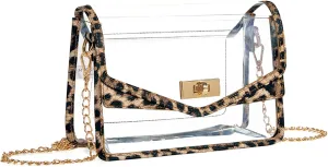 Missnine Clear Bag for Stadium Events Clear Crossbody Purse Stadium Approved Women Transparent Shoulder Bag for Concerts