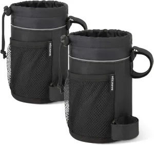 MIZATTO 2 Pack Bike Cup Holder - Water Bottle Holder for Bike, Boat, Scooter, Wheelchair etc